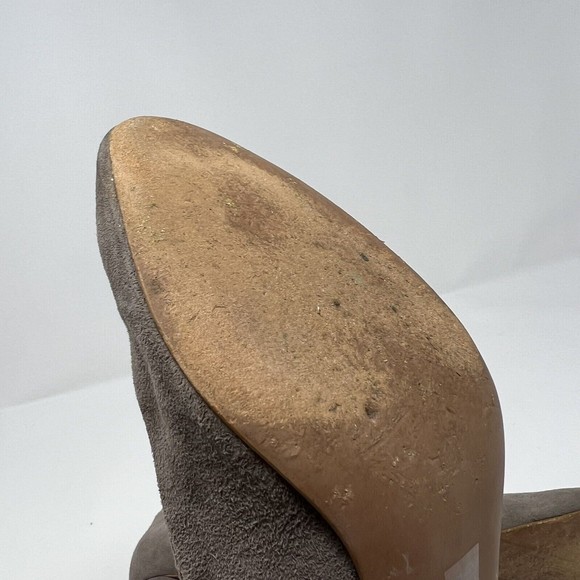 Women's Coach 3" Block Heels Size 9.5 Grey Suede Shoes - Picture 6 of 10